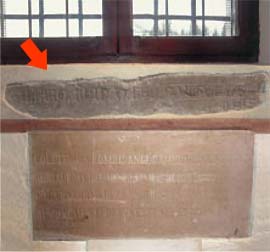 Pietra di riutilizzo con iscrizione a caratteri gotici